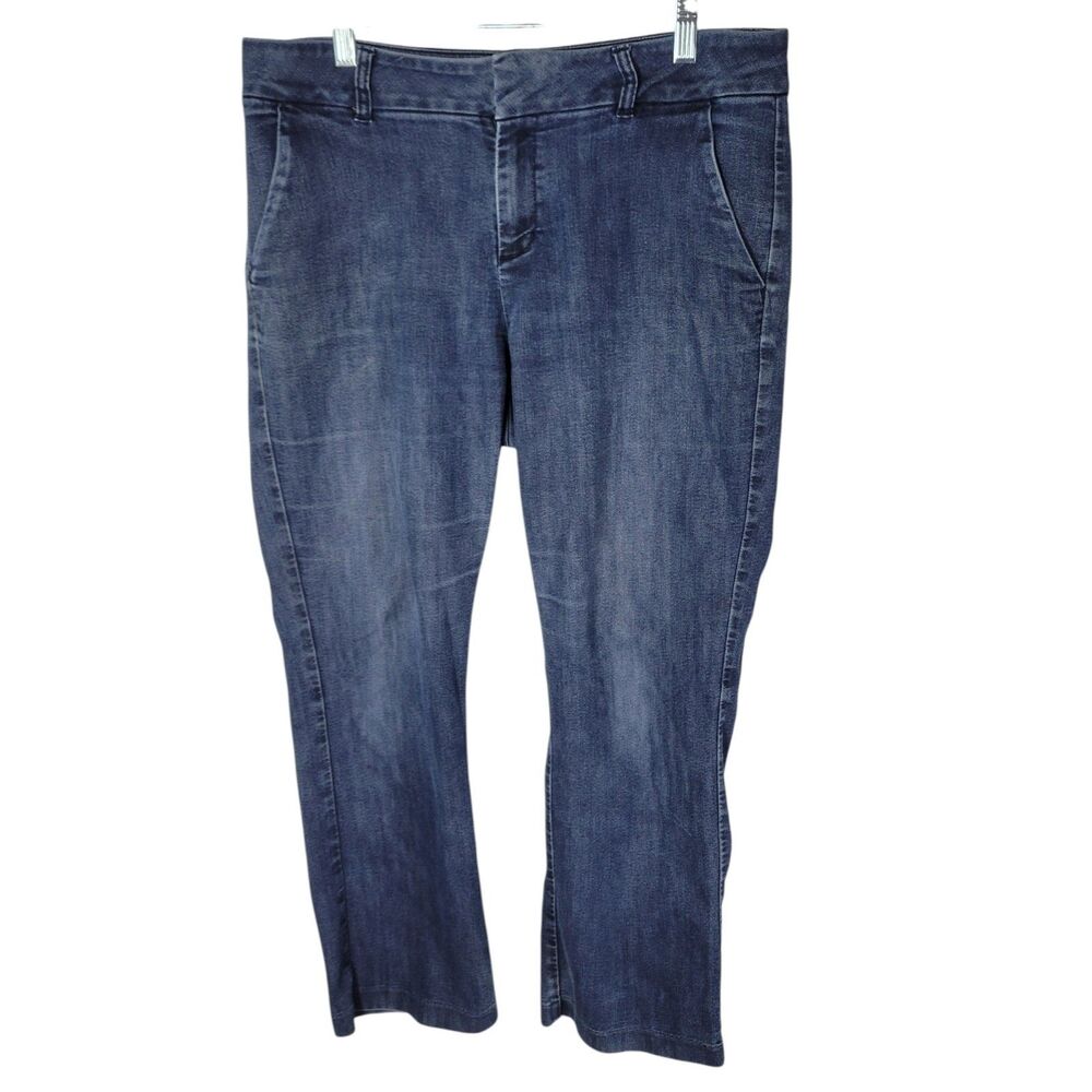 Coldwater Creek Womens Size 14P Blue Solid Straight Leg Jeans